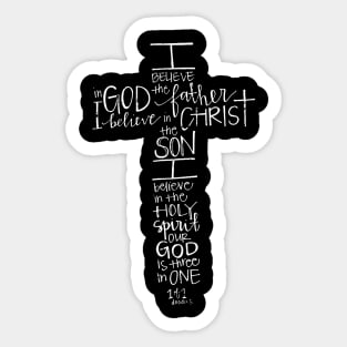 Believe In God The Father Easter Jesus Cross Christian Sticker